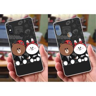 Ốp lưng Xiaomi Redmi Note 5 Pro (dẻo viền trắng trong) - Hình Gấu Thỏ