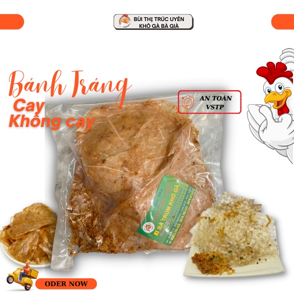 BỊCH 1 KG BÁNH TRÁNG XÌ KE VÀ BÁNH TRÁNG KHÔ GÀ đạt chuẩn ATVSTP | KHÔ Gà Bà Già