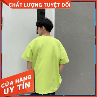 [SALES 50%] THUN THÁI Áo Thun Trơn XANH CHUỐI NEON Basic Tay lỡ Form Rộng Ulzzang