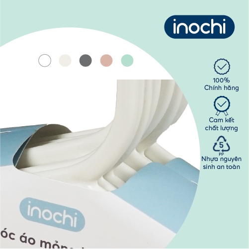 Móc áo mỏng Inochi - Hara 184 màu Trắng/Xanh/Ghi/Hồng