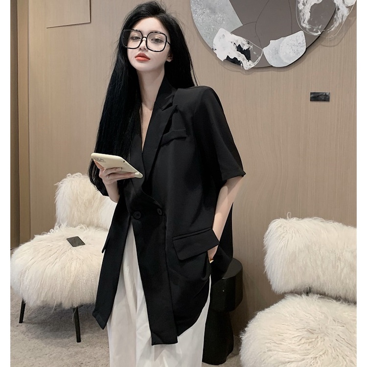 Áo Lửng Dáng Rộng Xẻ Tà Thời Trang Mùa Hè Dành Cho Nữ