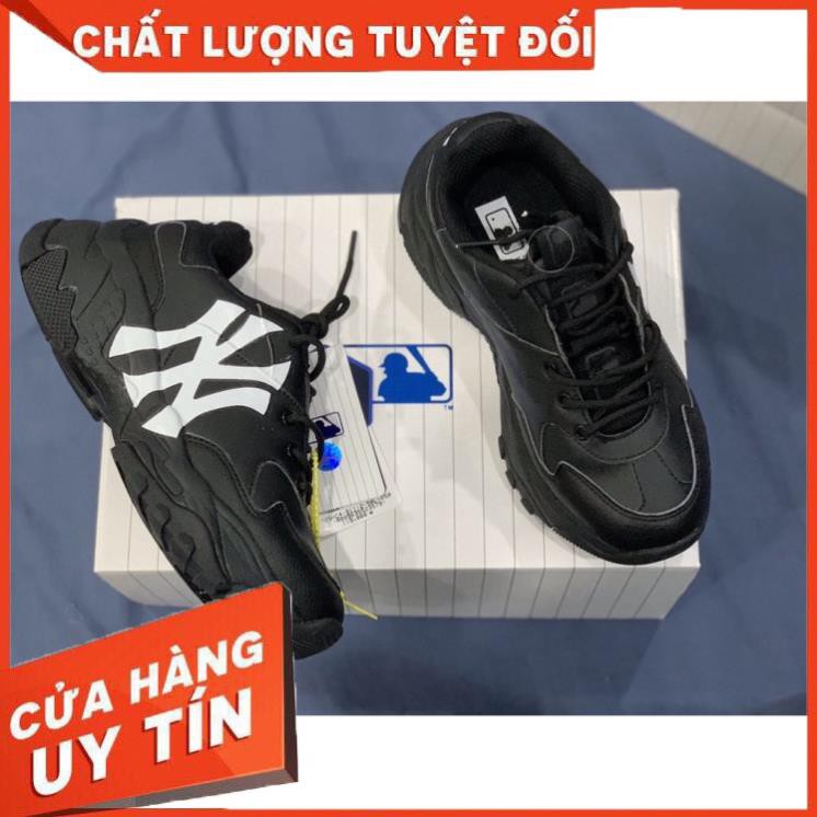 Giày thể thao nam - nữ MLB NY màu đen cực chất, freeship toàn quốc hàng đẹp