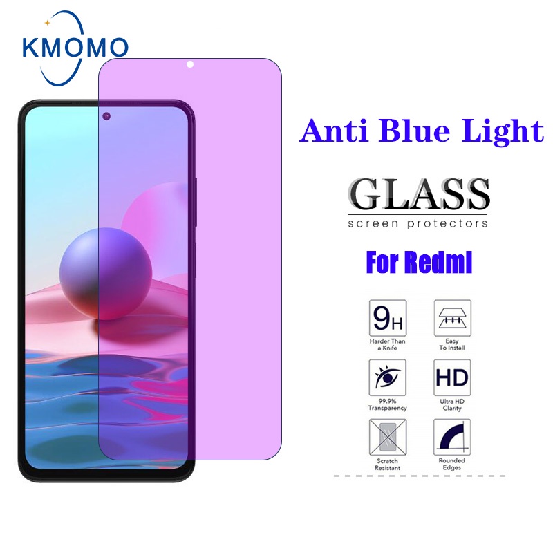 Kính cường lực chống ánh sáng xanh bảo vệ cho Xiaomi Redmi Note 13 Pro 5G 12 4G + 11 11s 10 10s 9 9s 8 7 Plus
