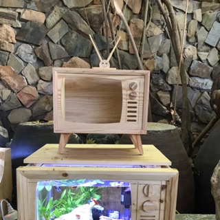 Bể cá gỗ tivi mini