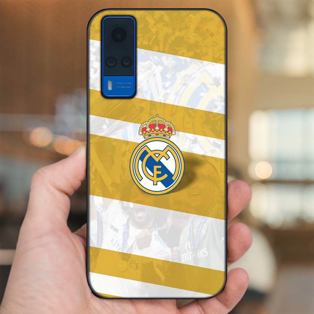 Ốp lưng Vivo Y51 2020, Y53s viền đen in hình Real Madrid