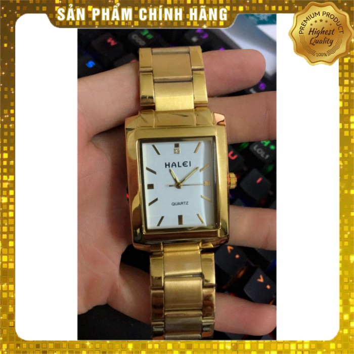 Đồng hồ nam HALEI HA006H mặt vuông không gỉ cao cấp