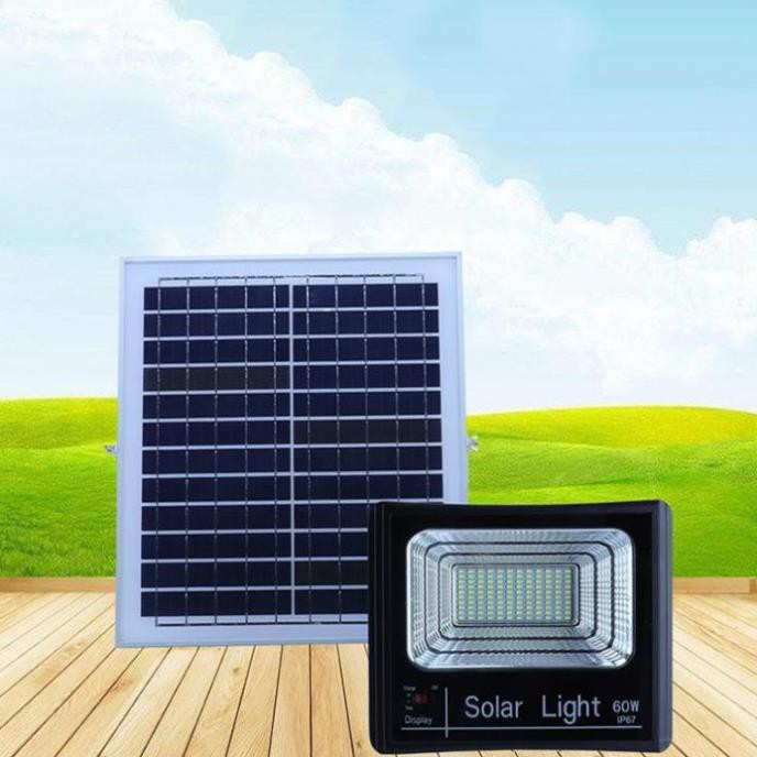 Đèn led năng lượng mặt trời - đèn pha năng lượng mặt trời ngoài trời -  kèm điều khiển từ xa 25w/40w/60w/100w D11