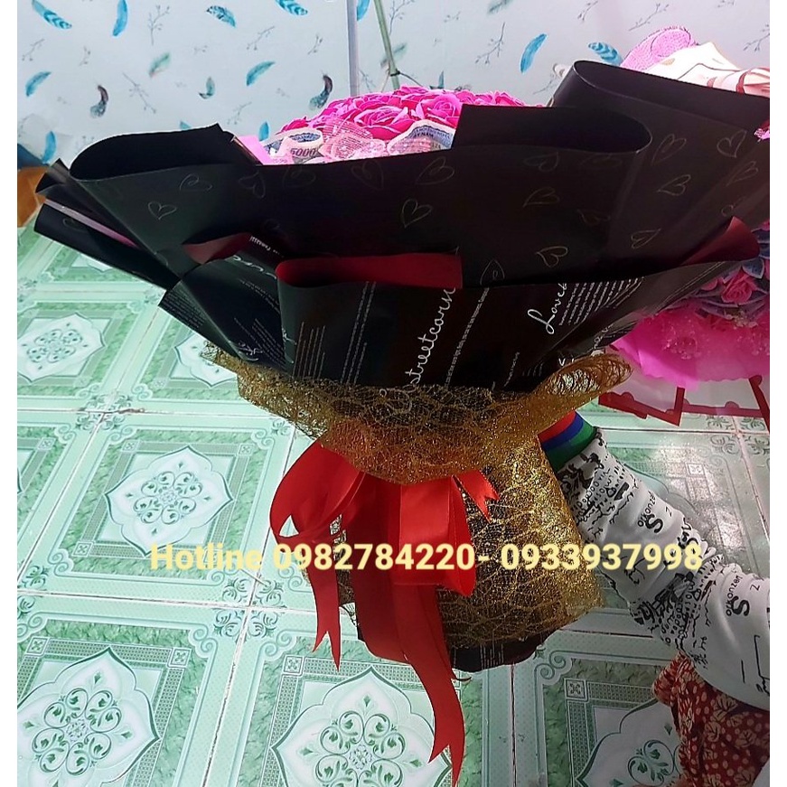 Bó hoa tiền mệnh giá 5k hình trái tim cực đẹp Linh Xù Shop HT10 quà lưu niệm, kỷ niện, sinh nhật