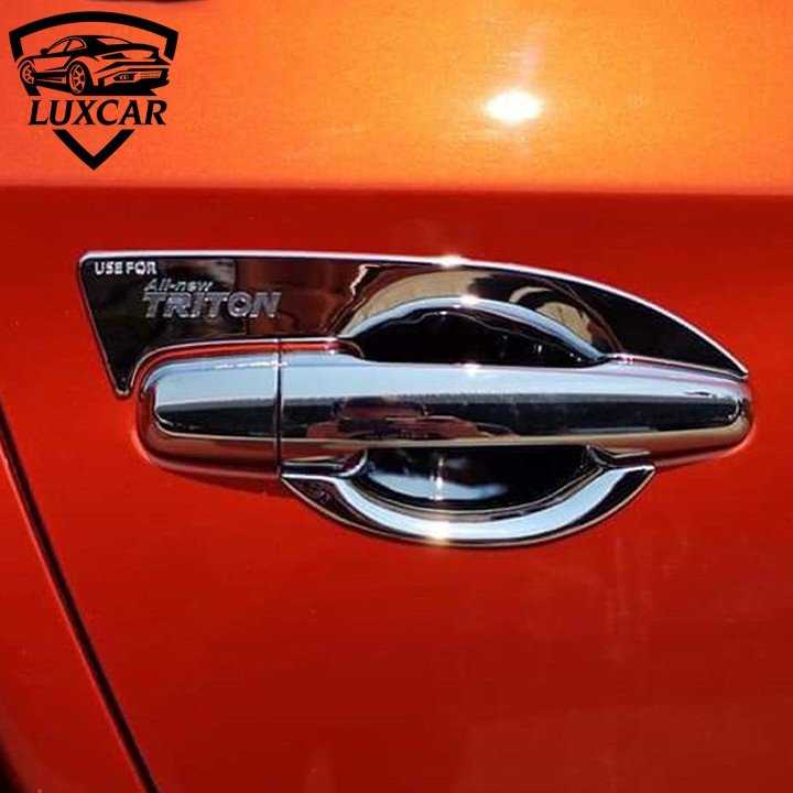 Ốp tay nắm hõm cửa Mitsubishi Triton đời 2015-2020 - Nhựa ABS mạ Crom cao cấp