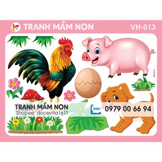 Decal Mầm non- GÓC VĂN HỌC tổng hợp-3 (chọn tranh) khổ lớn 127X80