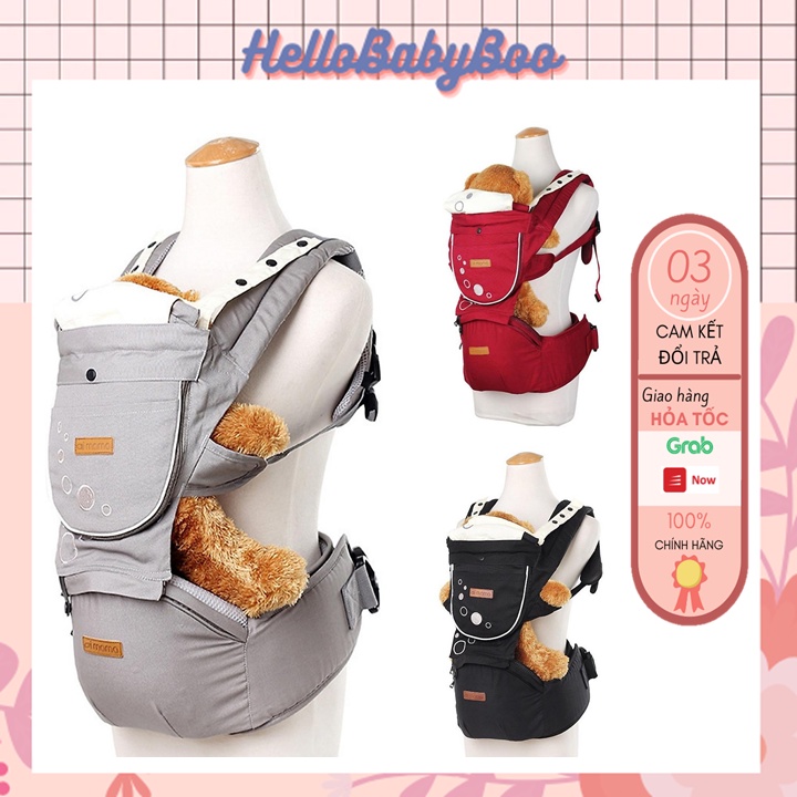 Địu Ngồi 4 Tư Thế Hàn Quốc Aimama Có Che Đầu Cho Bé 3 Tháng - 3 Tuổi [Chịu Lực 6kg -> 20kg]