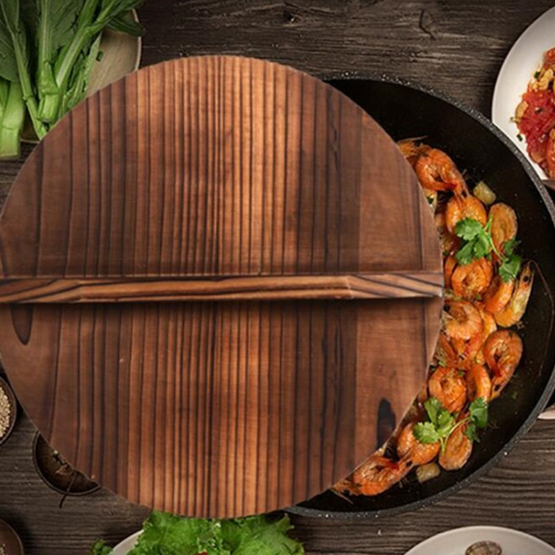Nắp đậy nồi chống bỏng bằng gỗ tiện dụng