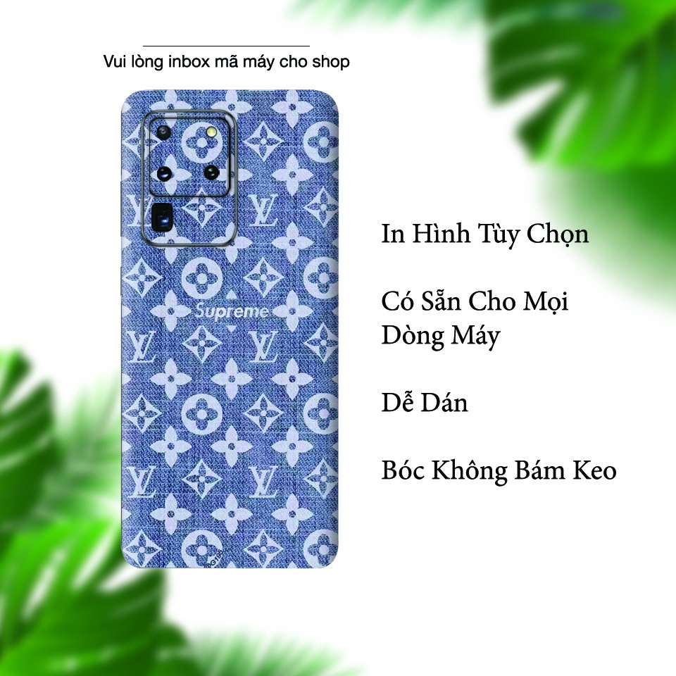 Miếng Dán Skin Điện Thoại In Hình Hoa Văn Cho Iphone 7/ 8/ X/ XS/ 11/ 11 Pro Max Và Các Dòng Máy Android
