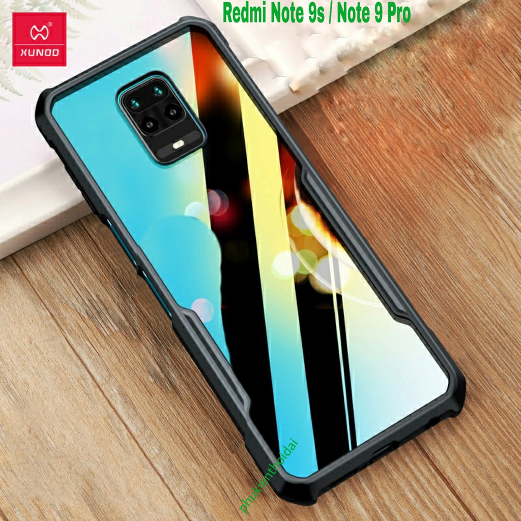 Ốp lưng Redmi Note 9s / Redmi 9 / Note 9 Pro hiệu XUNDD Lưng trong viền màu chống ố vàng chống va đập mạnh trên 2 mét 1