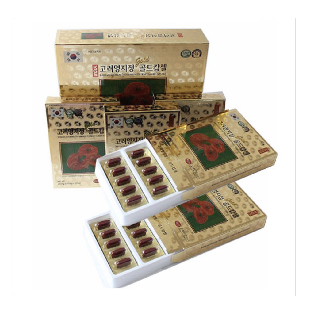 Viên Linh Chi Nguyên Chất KGS Hàn Quốc 120 Viên, thanh lọc cơ thể, đào thải đọc tố, viên linh chi hàn quốc, Occar