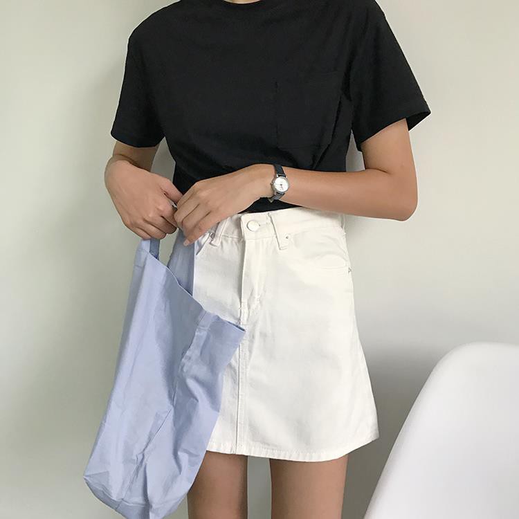 [Trợ giá] Chân váy jean cạp cao dáng chữ A - Hàng có sẵn | BigBuy360 - bigbuy360.vn