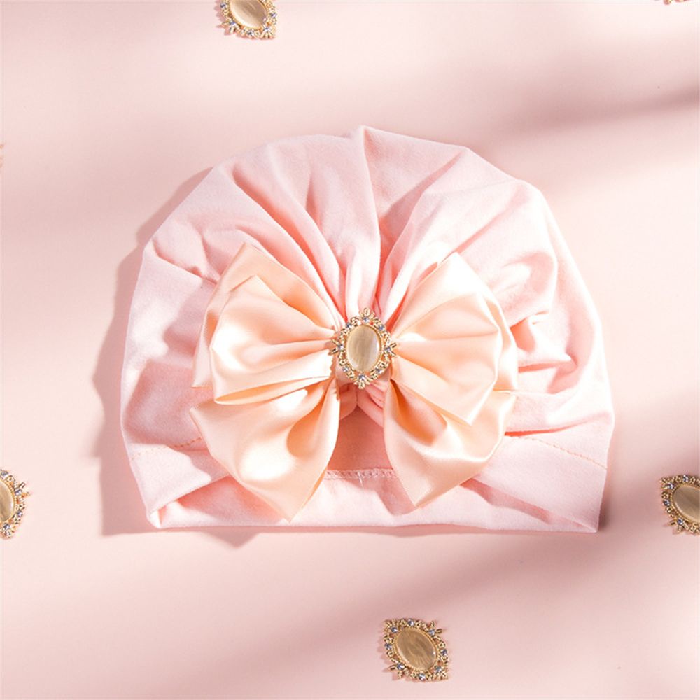 Mũ turban vải cotton mềm thắt nơ xinh xắn cho bé gái MIHAN1