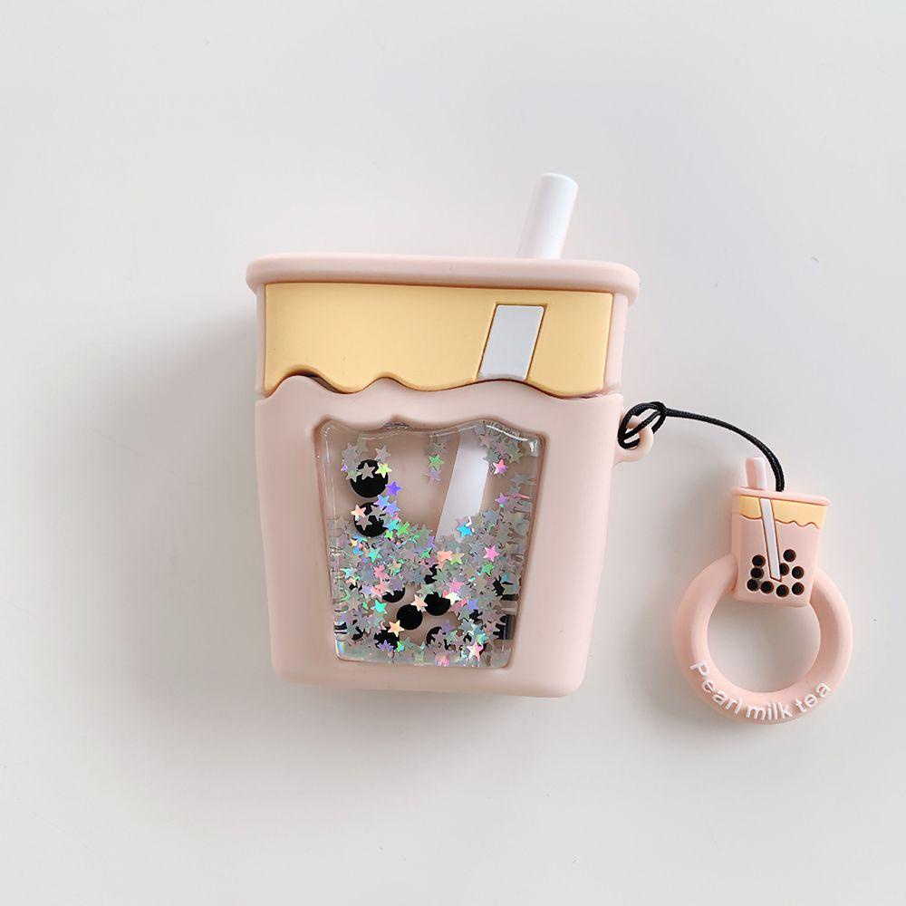 MYRONGVN Vỏ Bảo Vệ Hộp Sạc Tai Nghe Airpods 1 / 2 / Pro3 Chống Bụi Hình Bong Bóng Lấp Lánh Có Nước Kim Tuyến