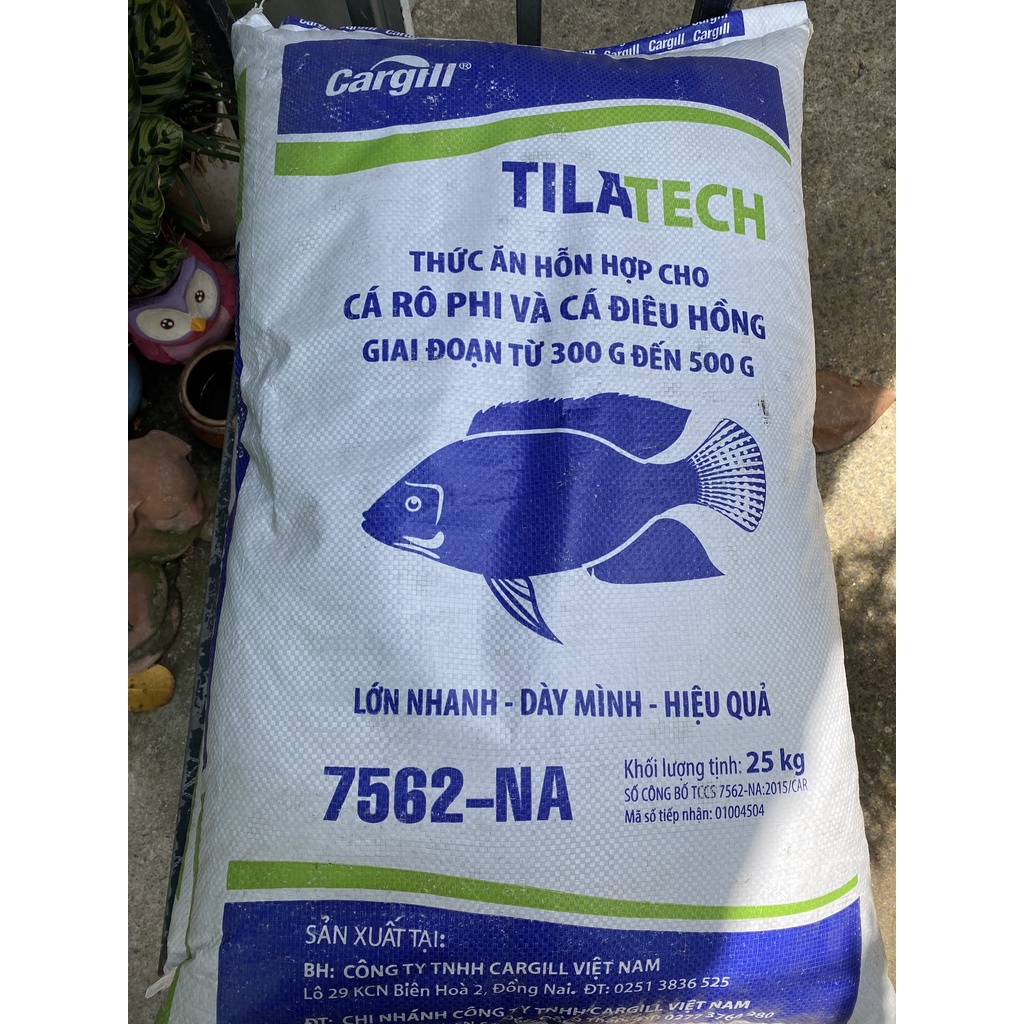 [GIAO HCM]01 BAO THỨC ĂN CÁ CARGILL 7562 (BAO 25KG) CHO CÁ ĂN HOĂC CÂU CÁ-28% ĐẠM-VIÊN 6 LY (6mm)-CÁM cá 7562