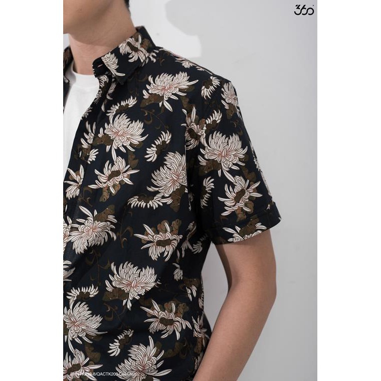 Áo sơ mi nam 360 BOUTIQUE ngắn tay họa tiết - SHNTK218-8 | BigBuy360 - bigbuy360.vn