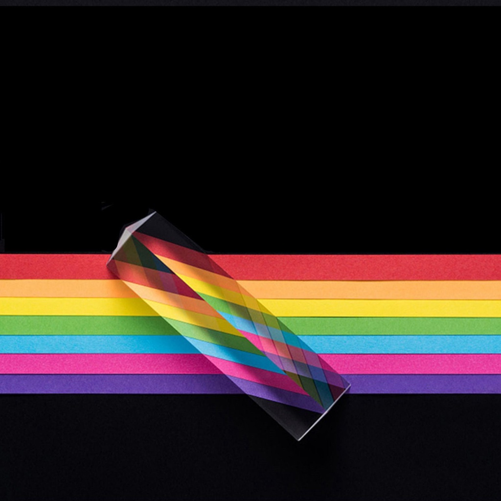 Đồ chơi lăng kính quang học màu cầu vồng dùng làm thí nghiệm vật lý dạy học cho trẻ em