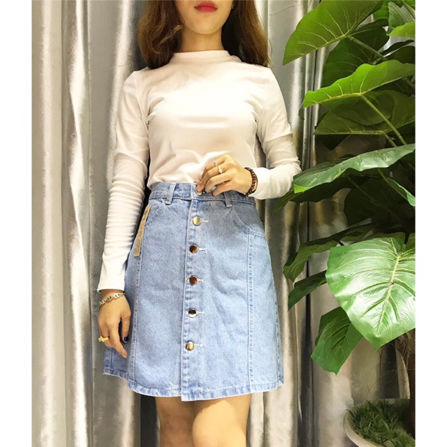 Chân váy bò hình thật 100%.chân váy jean.L1. | BigBuy360 - bigbuy360.vn