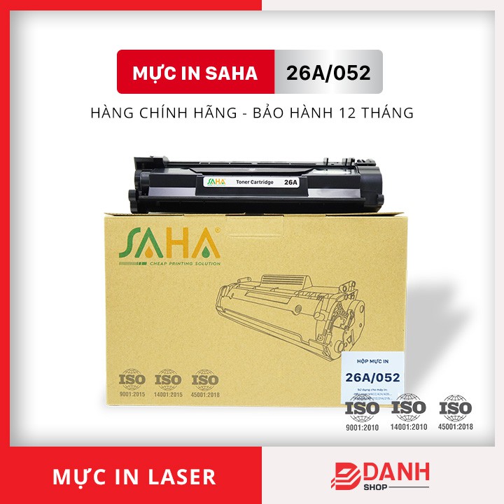 Hộp mực 26A SAHA  (Có chip)- Đảm bảo sắc nét, bảo hành 12 tháng - Máy in HP pro M402n/M402d/M402dw/M426