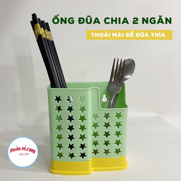 Ống đựng đũa, thìa hình sao Việt Nhật (MS:2772) - Hộp đựng đũa muỗng 2 ngăn để bàn tiện lợi Buôn Rẻ 01432