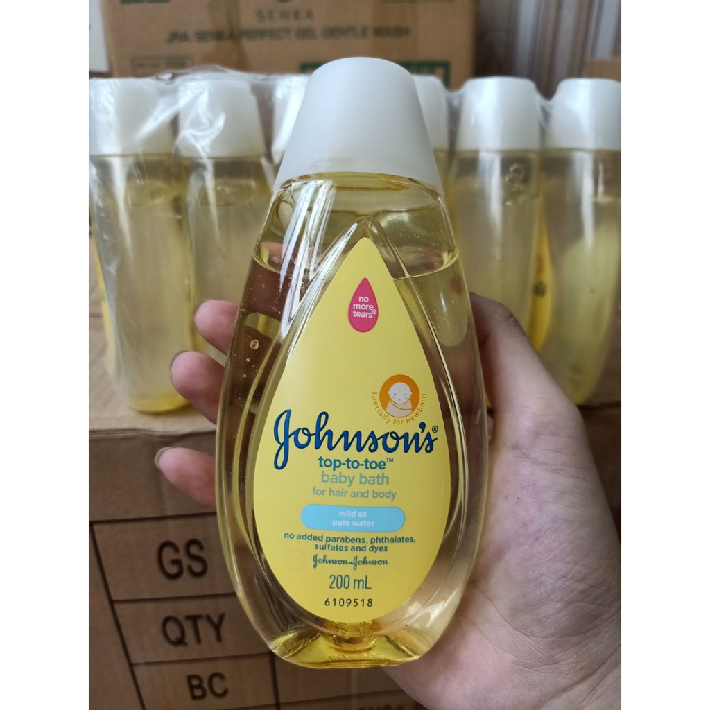 [ HỘP 200ML] Sữa tắm gội toàn thân JOHNSON'S dịu nhẹ cho bé