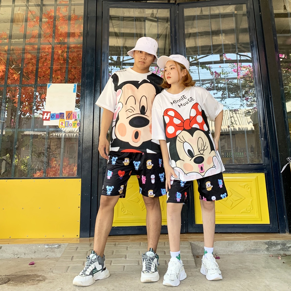Quần Đùi Hoạt Hình Short Cartoon Oversize Ulzzang Unisex Dáng Rộng Nam Nữ - MM