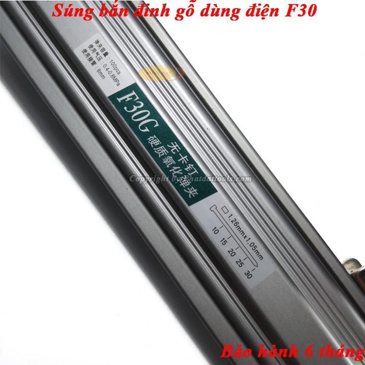 Máy Bắn Đinh Gỗ F30 Chạy Điện 220V, Tặng Hộp 5000 Đinh - Bảo Hành 6 Tháng