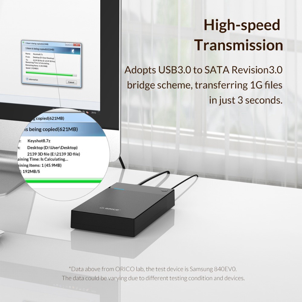 Hộp Đựng Ổ Cứng Di Động ORICO 3599U3 HDD UASP 3.5inch Nguồn Điện Lớn 12V SATA Sang USB 3.0 16TB Cho Máy Tính Tivi PS4 | BigBuy360 - bigbuy360.vn