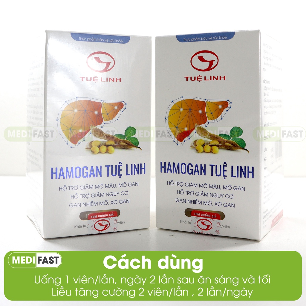 Hamogan Tuệ Linh - Hỗ trợ giải độc gan, giảm mỡ máu - Hộp 30 viên - từ thảo dược