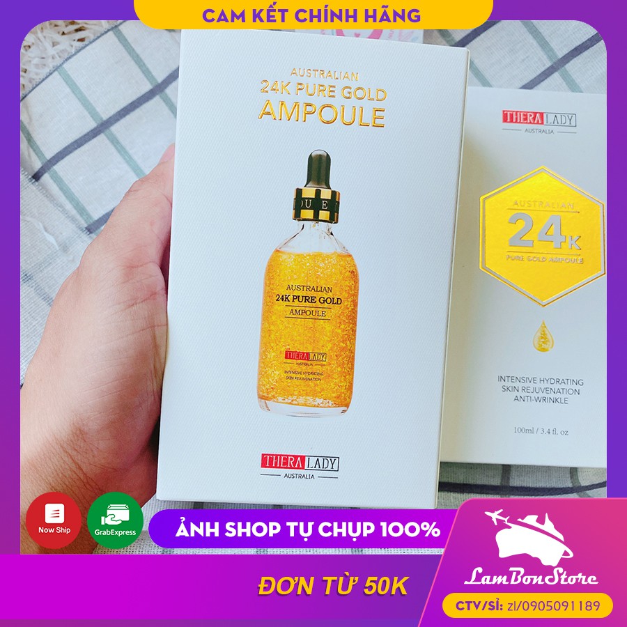 Serum Tinh Chất Vàng 24k Pure Gold Ampoule Thera Lady 100ml  - Xuất xứ Úc