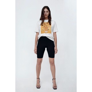 Áo thun zara kiểu "hoa hướng dương" - vải thun 4 chiều full name tag zara