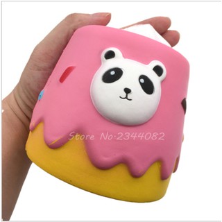 Squishy Bánh Kem Dâu Panda Jumbo