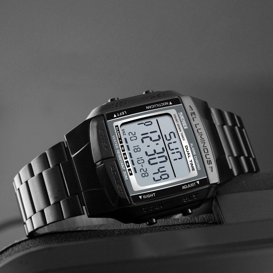 Đồng Hồ Điện Tử SKMEI 1381 Chống Thấm Nước 3 Pha LED, Chất Liệu Thép Không Gỉ