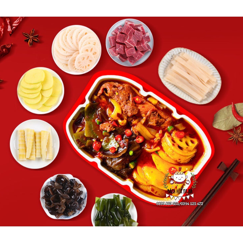 LẨU TỰ SÔI LẨU BÒ TỰ SÔI ĐÀ NẴNG, ăn no nê 300GRAM- Lẩu Tự Sôi Tứ Xuyên Lẩu Bò Cay Tứ Xuyên- lẩu xíu mại- nana shop