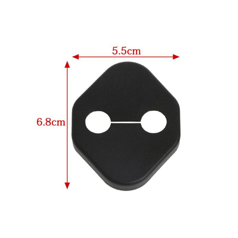 Ốp khóa cửa xe hơi màu đen cho KIA RIO k2 Soul Hyundai solaris verna