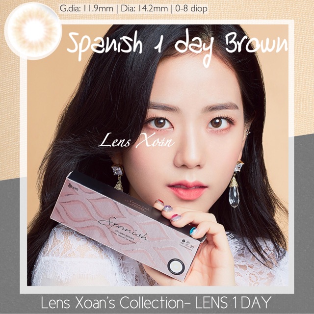 LENS 1 NGÀY SPANISH 1 DAY BROWN - OLENS( LENS XOẮN)