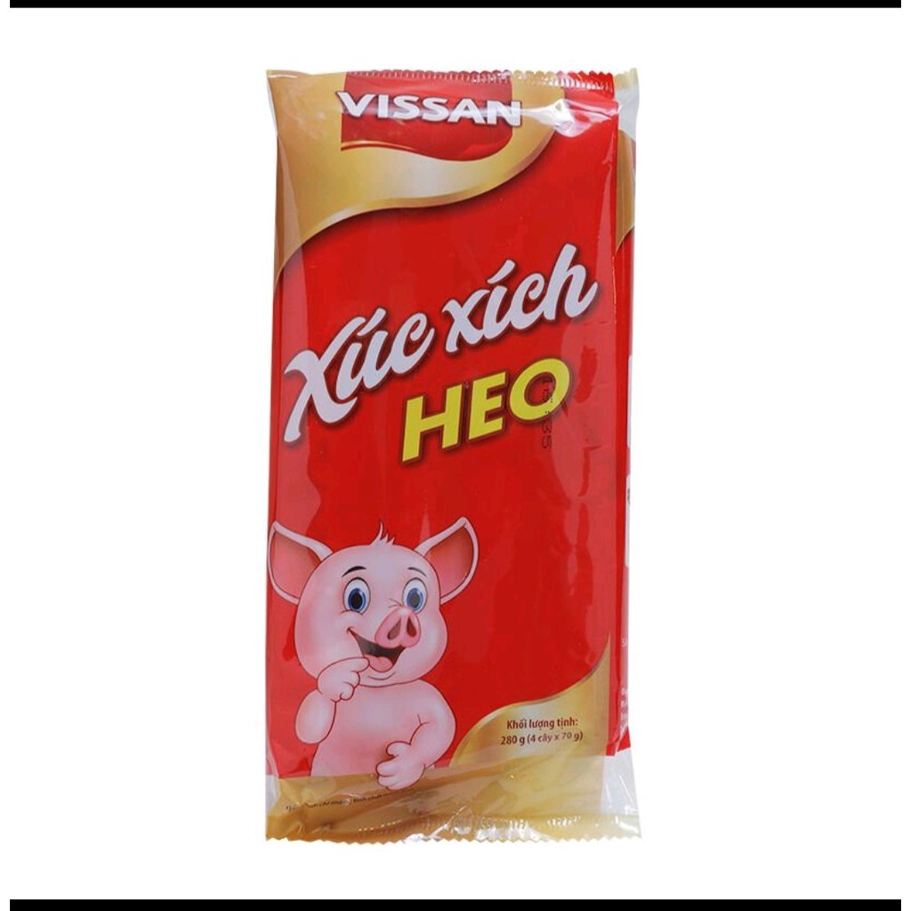 Xúc Xích Heo Vissan gói Lớn 280g ( 4 cây x 70g).