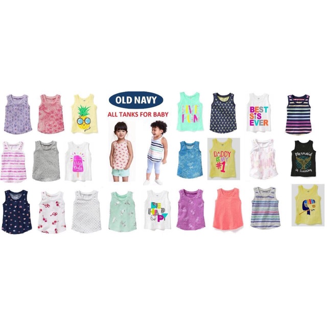 [Có bán sỉ] Set 5 áo 3 lỗ Old Navy xuất xịn