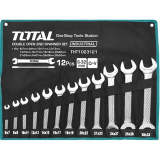 6-32mm bộ cờ lê hai đầu miệng 12 chi tiết total tht1023121