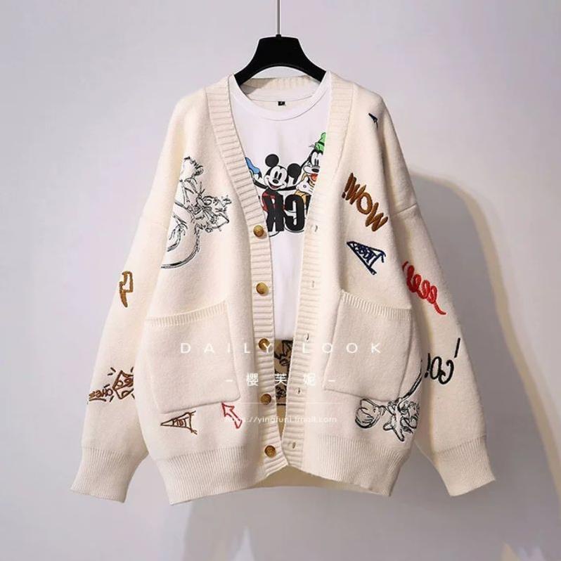 KHOÁC LEN TIÊU CHIẾN - ÁO LEN TIÊU CHIẾN - KHOÁC CARDIGAN TOM & JERRY TIÊU CHIẾN .12/12