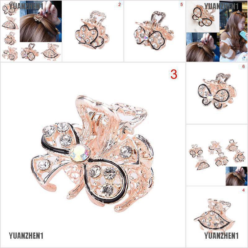 [YUANZHEN1] Kẹp Càng Cua Đính Đá Pha Lê Hình Bướm Mini Bằng Nhựa Đáng Yêu