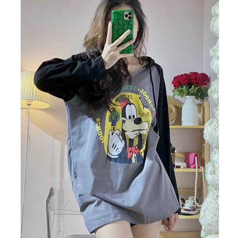 Áo Phông Giấy Dài Tay Dáng Dấu Quần Mũ Liền Hàng Quảng Châu AP2011- Lolla_Fashion