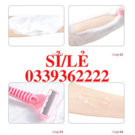 [ CHÍNH HÃNG ] Bộ dao cạo lông nách, bikini, lông chân 6 lưỡi tặng kèm 3 đầu thay Lady's Grainer Sena Beauty  HAIANHSHOP