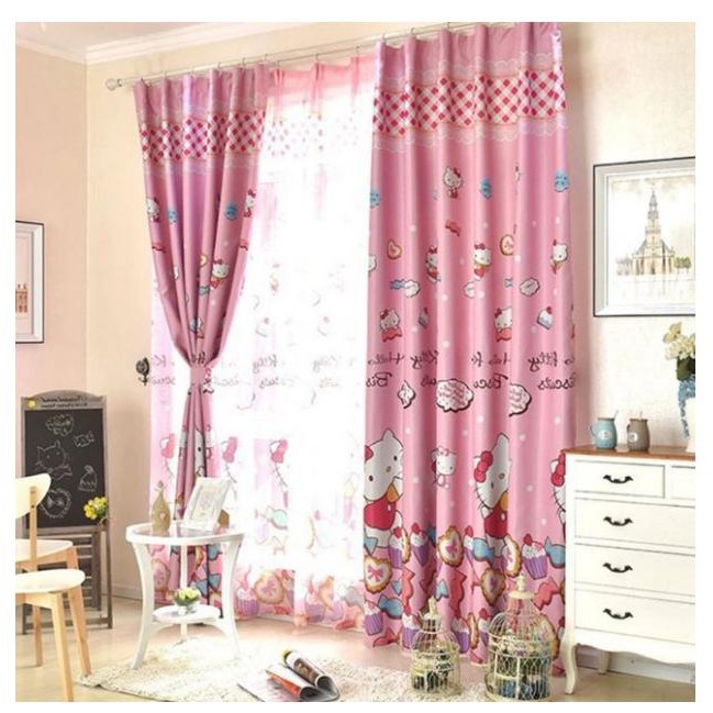 Rèm vải cao cấp chống nắng HÀNG CÓ SẴN khổ cao 2.7m - kitty kẹo ngọt