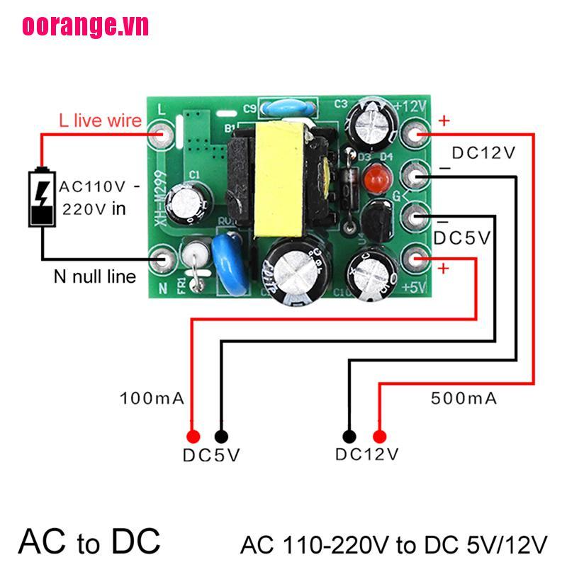 Bảng Mạch Chuyển Đổi Ac-Dc Ac110V 220v Sang Dc 12v 0.2a + 5v