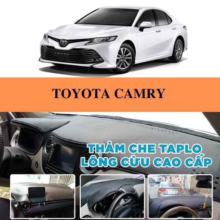 Thảm Taplo Nhung Lông Cừu 3 Lớp Cao Cấp Cho Xe Ô Tô Toyota Camry